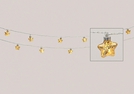 LICHTERKETTE M.20 STERNEN GOLD GLAS