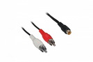 Kabel 1x Cinch (Bu.) - 2x Cinch (St.) 1,5 m