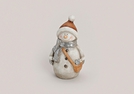 SCHNEEMANN GRAU MIT SCHAL AUS TON 15CM