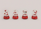 SCHNEEKUGEL WEIHNACHTSBAER POLY/GLAS 4F.S.6CM