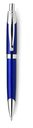 Kugelschreiber 'Metallic', Farbe: Blau, Groesse: Ø 1,3 x 14 cm