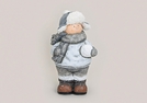WINTERKIND M.TEXT.MUETZE WEISS/GRAU POLY 46CM
