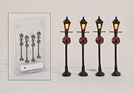 MINIATUR-STRASSENLATERNEN-KETTE 4TLG 11CM