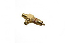 Adapter 1x Cinch (St.) - 1x Cinch (Bu.) / 1x Cinch (90° Bu.) gold (Metall) red