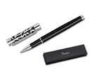 Rollerpen aus Metall in schwarzerGeschenkbox, blauschreibende Mine.