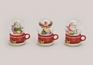 SCHNEEKUGEL NIKOLAUS/ELCH/SCHNEEMANN TASSE 6C