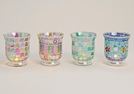 WINDLICHT GLAS-MOSAIK 4-FACH SORT. 10X12CM