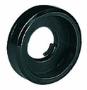 Plastikscheibe schwarz groß (vertieft)