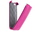 Star-Case® Flip ''Roma'' Montone für Apple iPhone 5C Echt Leder pink
