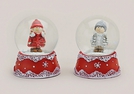 SCHNEEKUGEL WINTERKIND POLY/GLAS 2-F.S.9X7CM}