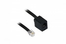 Telefonkabel RJ12 6P6C (St.) - RJ12 6P6C (Bu.) 10,0 m black