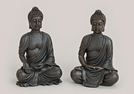 BUDDHA SITZEND BRAUN POLY 2-F.S.15CM