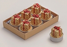 TEELICHT-SET 6TLG GESCHENK GOLD 4X4CM