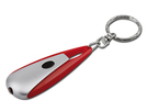 Schluesselanhaenger aus Kunststoff mit LED-Lampe. Incl. Lithium-Knopfbatterie (1x).