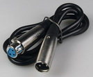 XLR Verlängerung, 1m, 3-polig, Stecker/Kupplung z.B. für DMX 512