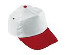 Baseball-Cap,Baumwo.,Weiss/Rot "Athlete", Standardgroesse
