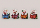 SCHNEEKUGEL NIKOLAUS POLY/GLAS 4-F.S.9CM