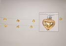 LICHTERKETTE M.20 HERZEN GOLD GLAS