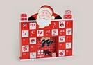 ADVENTSKALENDER KAMIN ROT/WEISS HOLZ 31X6X31C