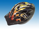 Helm für Radfahrer, Flammendesign, Größe: 55 - 59 cm, 1 Stück