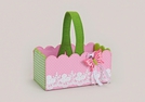 FILZKORB M.SCHMETTERLING PINK 21X10X10CM