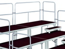 Aufgangstreppe 4 Stufen für 70-130cm Höhe