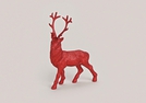 REH KUNSTST.GLITTER ROT 15X3X22CM