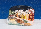 WINTERDORFSZENE M.BELEUCHTUNG POLY 31X17X20CM
