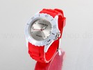 Länderuhr Schweiz rot weiss Silikonuhr ohne Datum