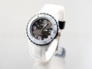 Silikonuhr weiss mit schwarzem Ziffernblatt Viper