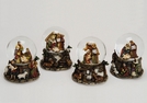 SPIELUHR/SCHNEEKUGEL KRIPPE POLY SORT.15CM