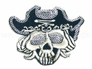 P-089 Aufnäher Patch Pirat silber