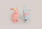 HASE MAEDCHEN/JUNGE PINK/GRAU KER.2-F.S.12CM