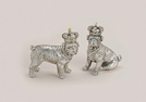 HUND M.KRONE SILBER POLY 2-F.S.12X6X16CM
