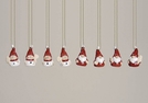 WEIHNACHTSHAENGER KERAMIK SORT.4CM