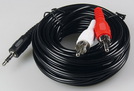 Audio-Kabel Cinch/Klinke, 5,0m, 2x Cinch / 1x Klinkenstecker, stereo