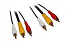 Audio-Video-Kabel 3x Cinch (St.) - 3x Cinch (St.) gold 1,5 m