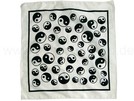 BA-110 Bandana Kopftuch weiß/schwarz YingYang