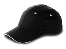 Baseball-Sandwich-Cap, 6 Panel, Farbe: Schwarz, Groesse: 26 x 20 cm
