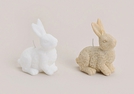 KERZE HASE WEISS/BEIGE 2-F.S.8X5X10CM