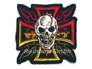 P-037 Aufnäher Patch Totenkopf Kreuz