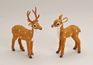 HIRSCH/REH M. KUNSTFELL SORT H.14CM/17CM
