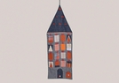 ADVENTSKALENDER HAUS TEXTIL/FILZ 42X126CM