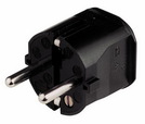 Schutzkontaktstecker Kunststoff, schwarz
