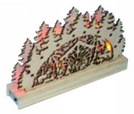 Holz-Lichterbogen mit LEDs, ca. 23x15x5cm