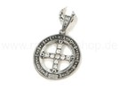 Gothic Gothik Halskette Kreuz Ring m. Inschrift