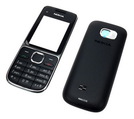 Nokia C2-01 A-Cover + Akkufachdeckel + Tastaturmatte Original Gloss Silver