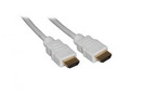 Kabel HDMI High Speed with Ethernet 19p (St.) - 19p (St.) gold 3,0 m white