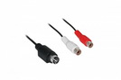 Kabel 2x Cinch (Bu.) - 1x 5p DIN (St.) 0,2 m