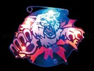 Blinkie Blinky LED Pins Anstecker "Tiger wild"